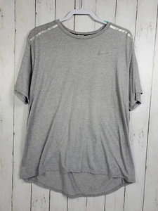 Nike Running Shirt Short Sleeve Mens Sz 2XL Gray Rise 365 Breathe Top 892813-035 - Picture 1 of 11