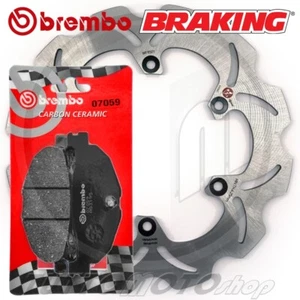 DISCO FRENO POST BRAKING WAVE PASTIGLIE BREMBO CARBON YAMAHA T-MAX 500 2010 2011 - Foto 1 di 1