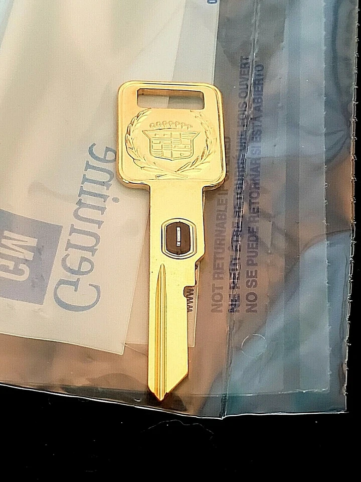 Rare Cadillac Gold Key - #3 VATS Ignition key for Brougham, Fltwd, Eldo, & Sev - Image 1 of 1