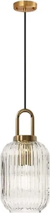 Brikey Clear Glass Pendant Light 5.1" NIOB - Picture 1 of 9