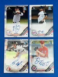 (4) 2019 Bowman Chrome 1st Rookie Auto Cards Alcala, Walston, Bourque & Green - Picture 1 of 2