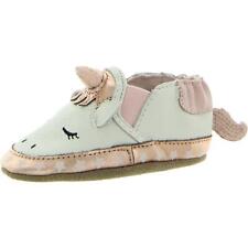 Robeez Evie Soft Sole White Leather Stretch Crib Shoes Shoes 0-6 MO BHFO 5187
