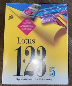 Vintage Sealed 1994 Lotus 1 2 3 123 R5 Microsoft Windows 3.1 Software - 3.5 Disk - Picture 1 of 6
