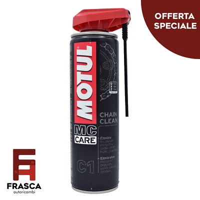 Pulitore Motul MCCare C1 Chain Clean Spray Sgrassatore Pulizia Catena Moto 400ml - Immagine 1 di 4