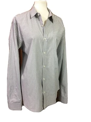 American Rag Mens Button Up Size XL Gray Checkered Lk Nw  - Image 1 of 4