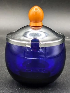 Hazel Atlas Kobaltblau Glas Gewürzglas mit Chrom und Bakelit Deckel - Bild 1 von 8