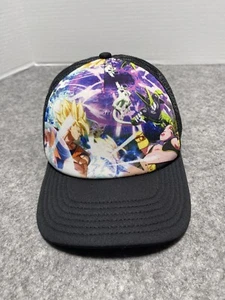 DragonBall Z Anime Fight S-M Black Trucker Mesh Snapback Hat Cap - Picture 1 of 12