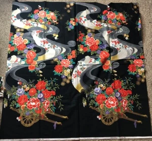 Flower Cart Panel  Panel Flower Michael Miller Fabrics 44 X 44” - Picture 1 of 7