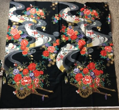 "Telas Michael Miller 44 X 44"" panel panel de carro de flores" Foto 1 de 4