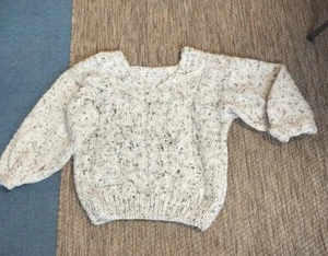Neu! Selbstgestrickt, Winter Pullover mit vielen Details, Gr.M/L,Unikat - Bild 1 von 7