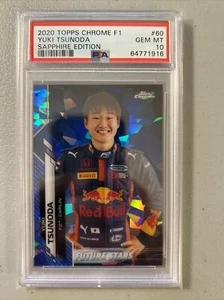 2020 Topps Chrome Formula 1 F1 Yuki Tsunoda Sapphire Future Star #60 PSA 10 - Picture 1 of 2