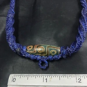 Collar colgante nueve ojos cuentas tibetanas antiguo 9 ojos MALA AMULETO genuino DZI - Imagen 1 de 12