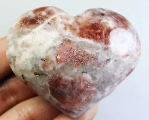 Natural Sunstone Quartz Crystal Palm Stone Heart Reiki Healing Mineral Specimen - Picture 1 of 12