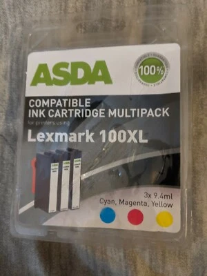 LEXMARK 100XL Compatible Cartridge Multipack inks Cyan, Magenta & Yellow - Image 1 of 4