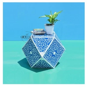 Bone inlay Dimond side table - Picture 1 of 3