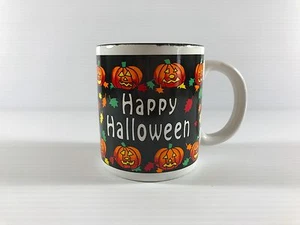HAPPY HALLOWEEN MUG, mug with pumpkins, holiday mug, vintage mug, Halloween gift - Picture 1 of 7
