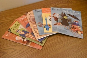Vintage 1950s PACK-O-FUN Scrap Craft Magazine Set of 8 books - Picture 1 of 1