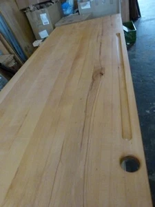 Schreibtischplatte Arbeitsplatte Buche massiv 2400x900/800mm Stärke 40mm - Bild 1 von 6