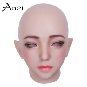 Anzi Silicone Female Mask Headwear Hoods Head Masks For Crossdressers Cosplay - Picture 1 of 9