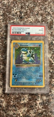 Pokémon TCG Blastoise Base Set 2/102 Holo Shadowless Holo Rare - Image 1 of 4