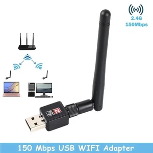 9900Mbps Wireless USB WiFi Adapter Dongle LAN 802.11/b/g/n 2.4Ghz Laptop PC UK - Picture 1 of 5