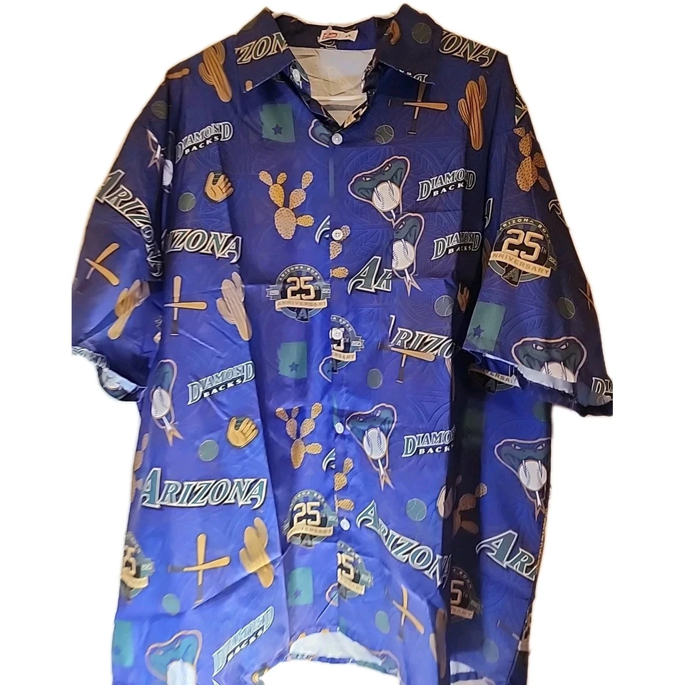Arizona AZ Diamondbacks 25th Anniversary Button Down Shirt Men's Size XL 2023 - Image 1 of 4