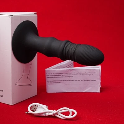 Thrusting Vibrator Anal Butt Plug Prostate Massager Suction Cup Sex Toy Unisex - Image 1 of 4
