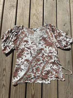 Blusa estilo envolvente Lucky Brand talla grande Boho Western Festival  Foto 1 de 4