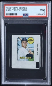 1969 Topps Decals Carl Yastrzemski PSA 9 Boston Red Sox HOF - Picture 1 of 2