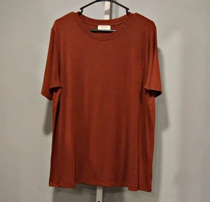 Neu ohne Etikett Zenana Damengröße 2X kurzärmliges weiches T-Shirt burgunderrot Viskose-Mischung - Bild 1 von 3
