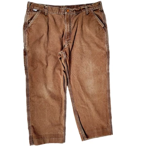 Carhartt FR Hose Herren 42x26 (42x30 Etikett) Flame Resistant Braun Cargo Latzhose - Bild 1 von 15
