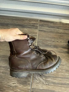 VTG Irish Setter Sport Brown Leather Boots Sz 9 E Approx Made in USA Wide Read - Picture 1 of 14