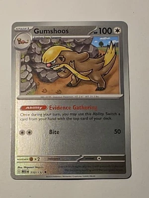 Gumshoos (Reverse Holo)m110/132 Mega Evolution NM - Image 1 of 2