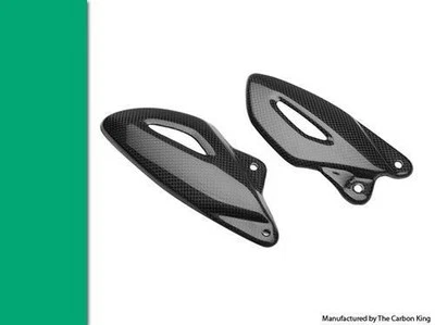 TRIUMPH STREET TRIPLE 2007-12 PROTECTORES DE TACÓN FIBRA DE CARBONO FIBRA TEJIDA BRILLANTE LISO Foto 1 de 3