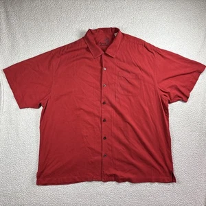 Tommy Bahama Mens Original Fit Red Size XXL Short Sleeve Button Down Silk Shirt - Picture 1 of 16