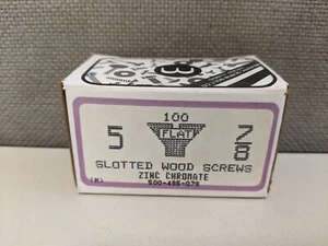 5 X 7/8" Flat head Slotted Wood Screws 100 Each - Picture 1 of 1