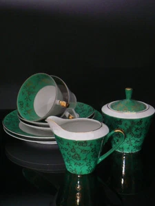Art Deco Porzellan Kaffeeservice 2 Personen Bavaria US-Zone - Bild 1 von 5