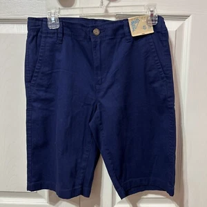 THERE ABOUTS Boys Navy Blue Flex Adjustable Waist Chino Shorts 10” NWT 18 - Picture 1 of 4