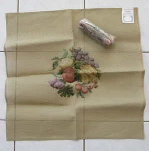 MADEIRA VINTAGE TRAMMED TAPESTRY CANVAS + WOOLS NEEDLEPOINT FRUIT DESIGN 2021/2 - Picture 1 of 13