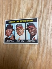 1967 Topps N. League Batting Leaders Matty Alou Felipe Alou Rico Carty Card #240