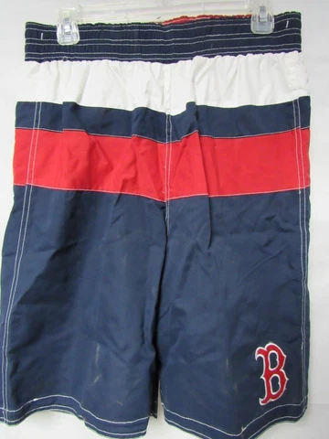 Boston Red Sox Mens Size Medium Embroidered Swim Trunks Swimsuit C1 471 Cover