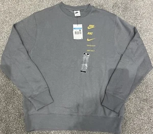 Nike Mens Sportswear Standard Issue Crewneck Sweatshirt - FJ0551 133- Grey- (M) - Picture 1 of 7