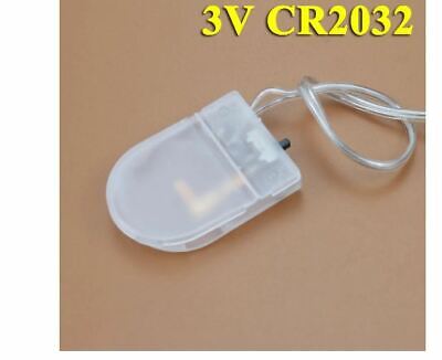 CR2032  Button Coin Cell Battery Holder Case With On / Off Switch  -  Clear Case • 0.99£