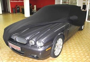 Vollgarage Car-Cover Indoor Schwarz mit Spiegeltaschen für Jaguar XJ X350 - Picture 1 of 3