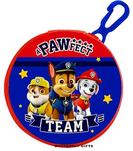 Kids Boys Character Paw Patrol PVC Coin Wallet Purse Zip With Clip Free Postage - Picture 1 of 2