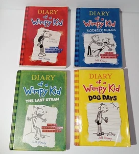 Diary of a Wimpy Kid Books Hardcover Paperback Chapter Comic Jeff Kinney 4 PK - Picture 1 of 12