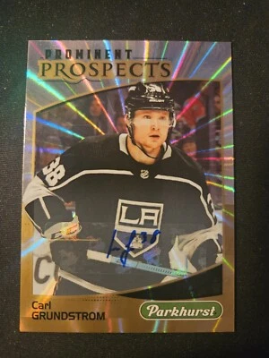 19-20 Parkhurst Carl Grundstrom Prominent Prospects Rookie Autographed - Image 1 of 3
