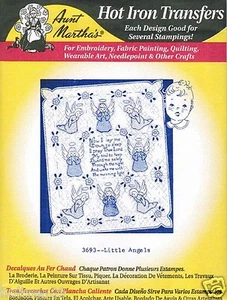 Little Angels Aunt Martha's Hot Iron Embroidery Transfer #3693 - Picture 1 of 1