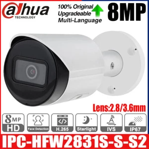 Original Dahua IPC-HFW2831S-S-S2 Starlight 8MP IR IP67 H.265+ Bullet IP Kamera - Picture 1 of 8