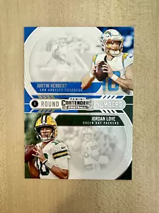 Carta Panini Contenders Justin Herbet & Jordan Love Rookie numeri rotondi RN-HL - Foto 1 di 2